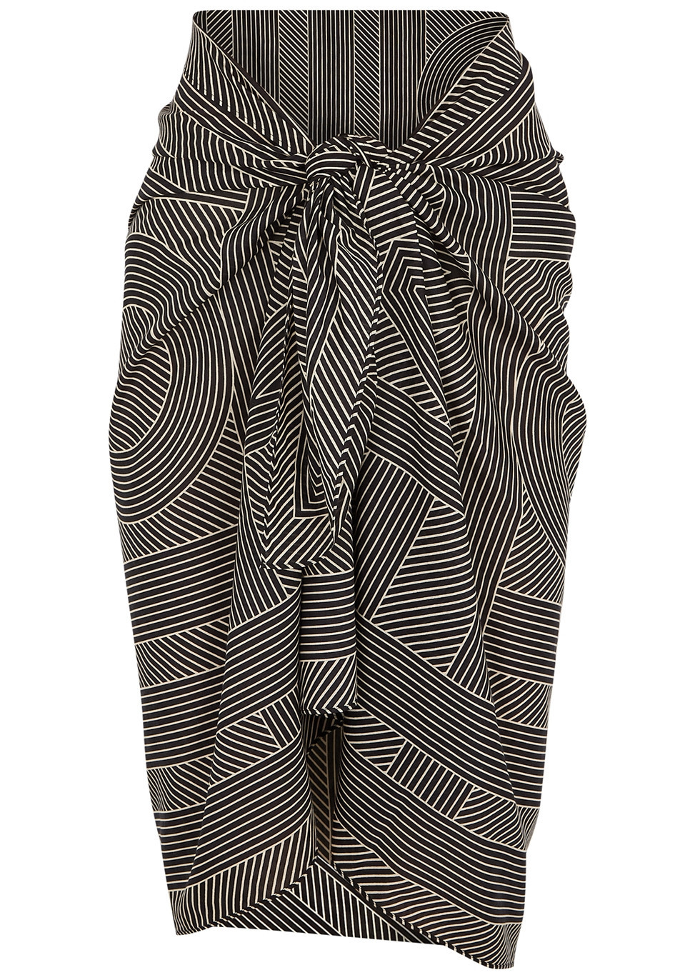 Monochrome striped cotton-blend sarong | Harvey Nichols