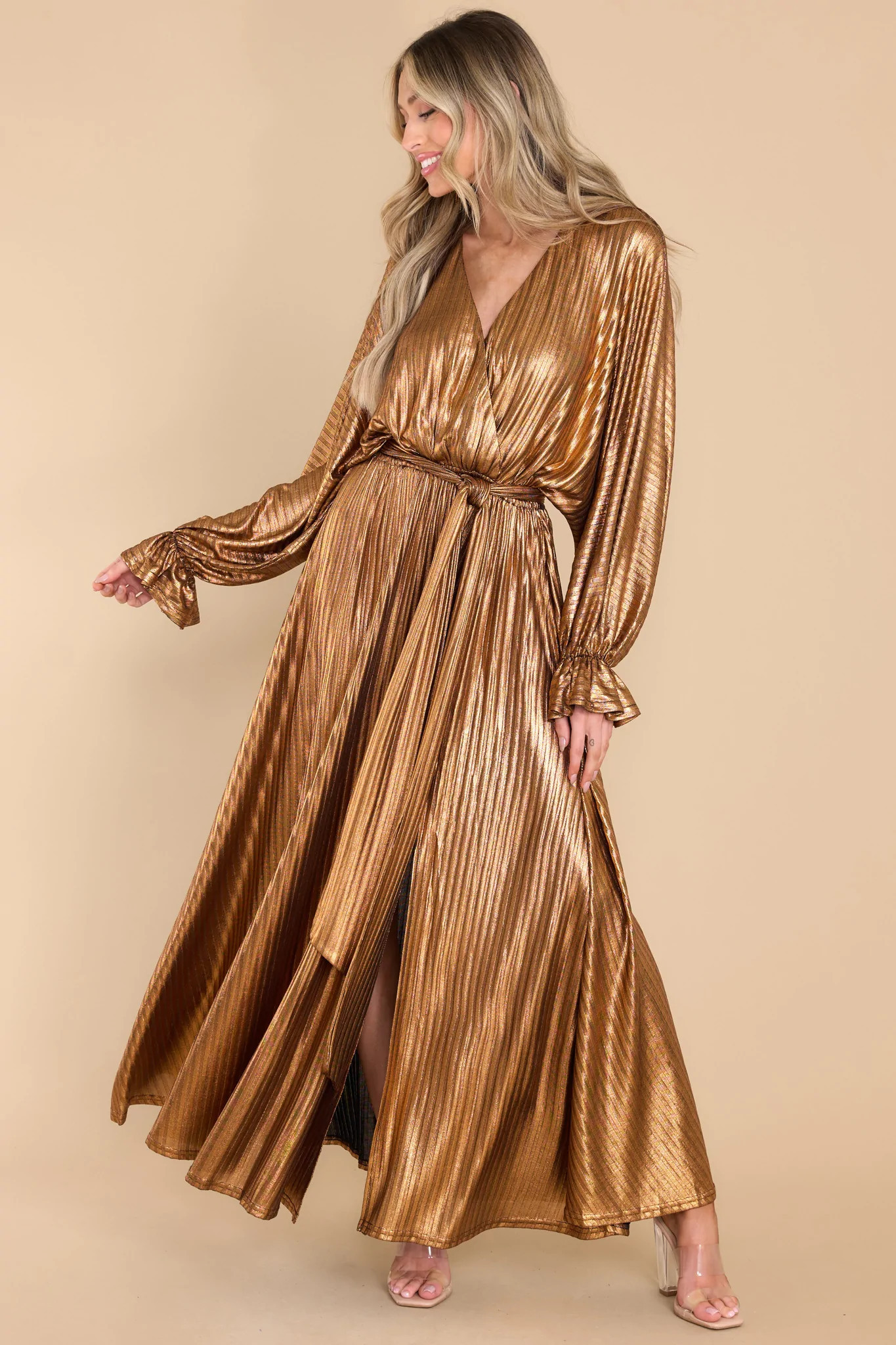 Mystic Goddess Copper Maxi Dress | Red Dress 