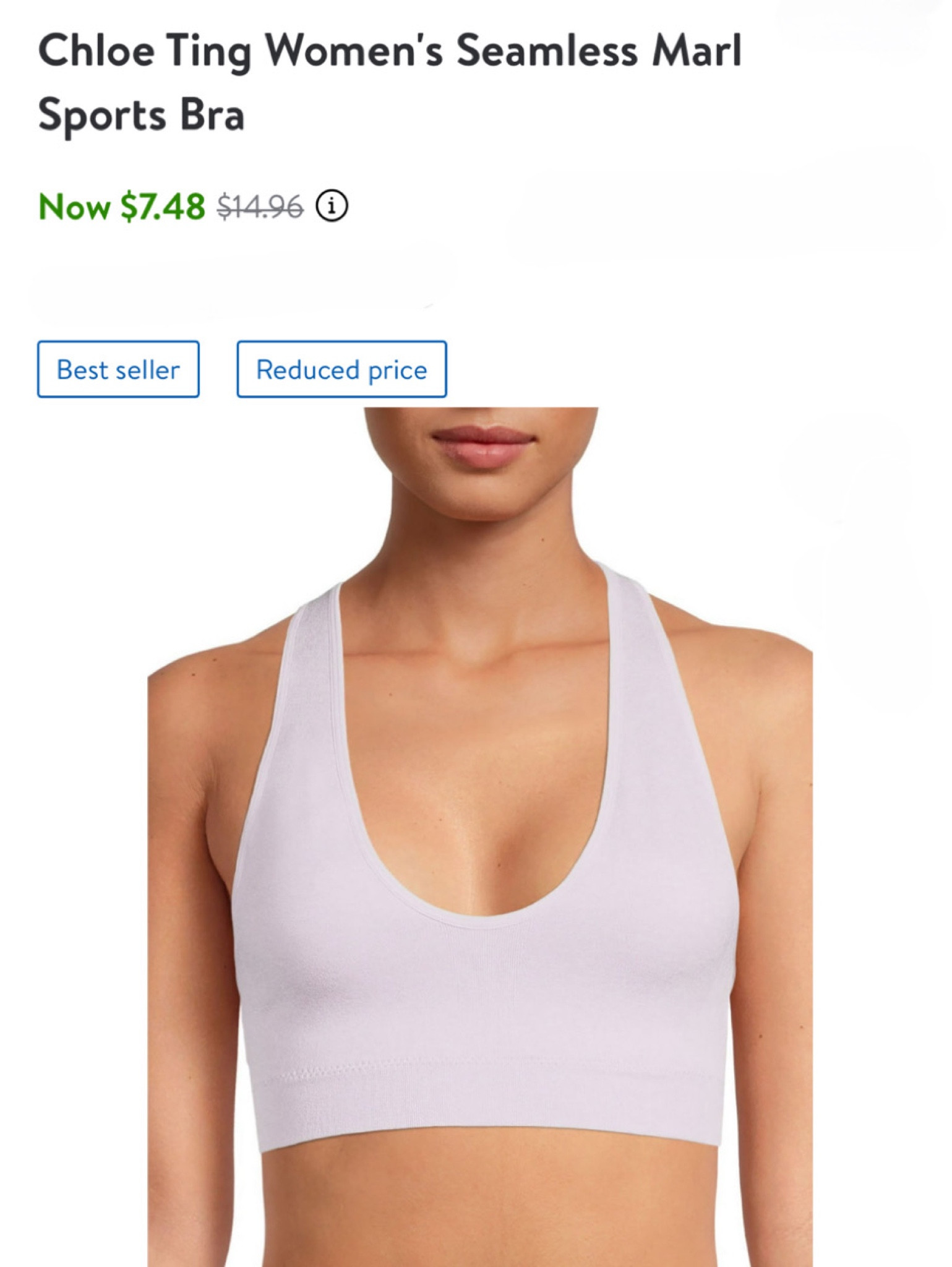 Walmart Deals: Seamless Sports Bra