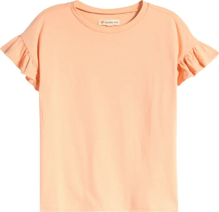 Kids' Ruffle Sleeve Cotton Top | Nordstrom