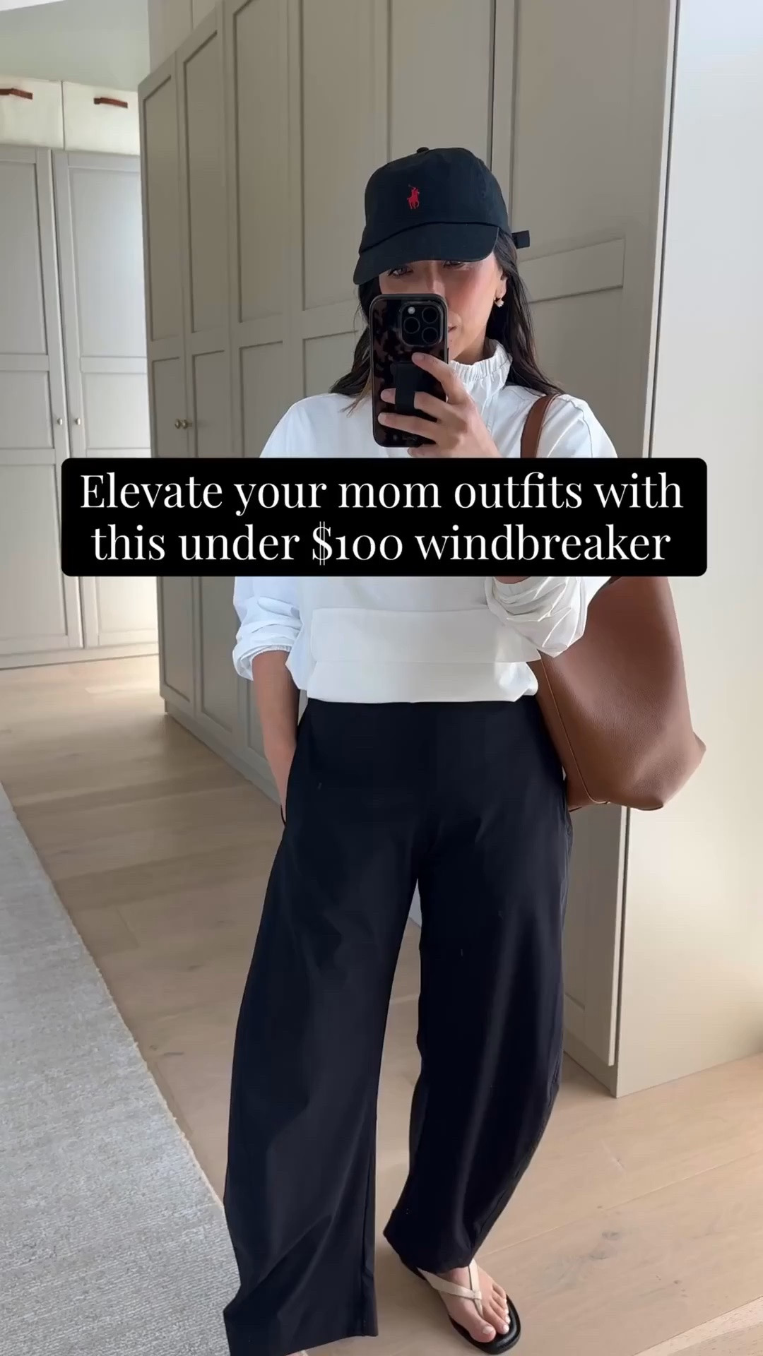 Low effort high reward school drop off outfit. 

Zella windbreaker xs
Everlane box cut tee medium
Ruti pants petite 4
Everlane Leather sandals 5
Quince bucket bag
Polo hat 
Electric picks earrings
Electric picks necklace

Petite style, athleisure, mom outfits

#LTKootd #LTKmomlife #LTKPetite