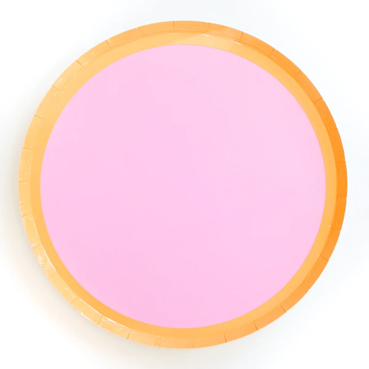 Color Blocked Large Paper Plates - Peach/Lavender | Ellie and Piper