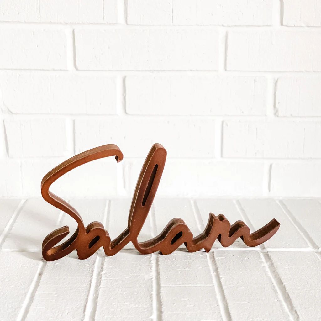 "Salam" Wooden Word Art | WithASpin