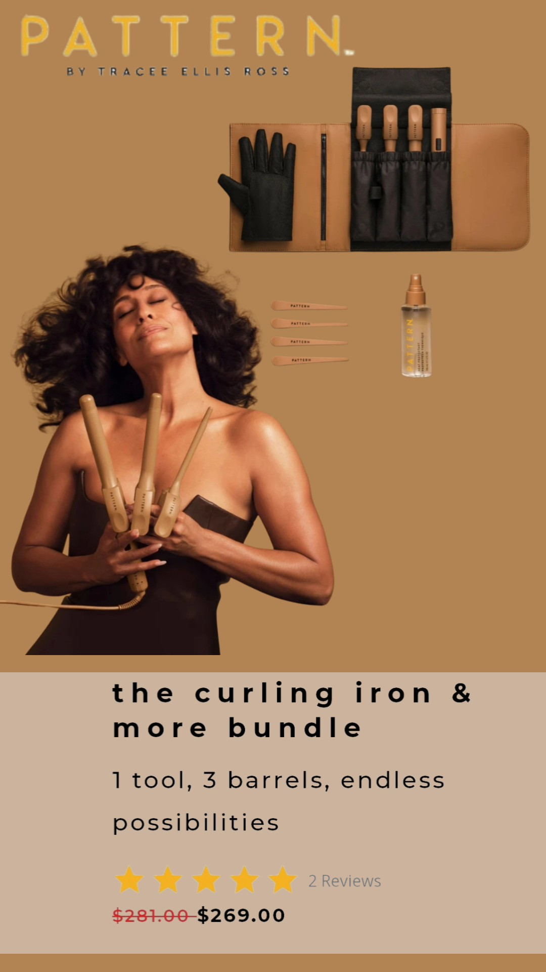 PATTERN by Tracee Ellis Ross.  the curling iron & more bundle1 tool, 3 barrels, endless possibilities.  #patternbeauty #curlingiron 

#LTKGiftGuide #LTKstyletip #LTKbeauty
