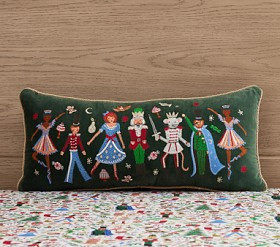 Rifle Paper Co. Nutcracker Lumbar Pillow | Pottery Barn Kids