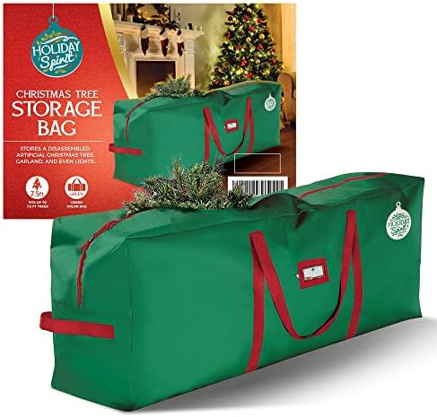 HOLIDAY SPIRIT Christmas Tree Storage Bag - Heavy-Duty Tree Bag with Durable Reinforced Handles &... | Amazon (US)