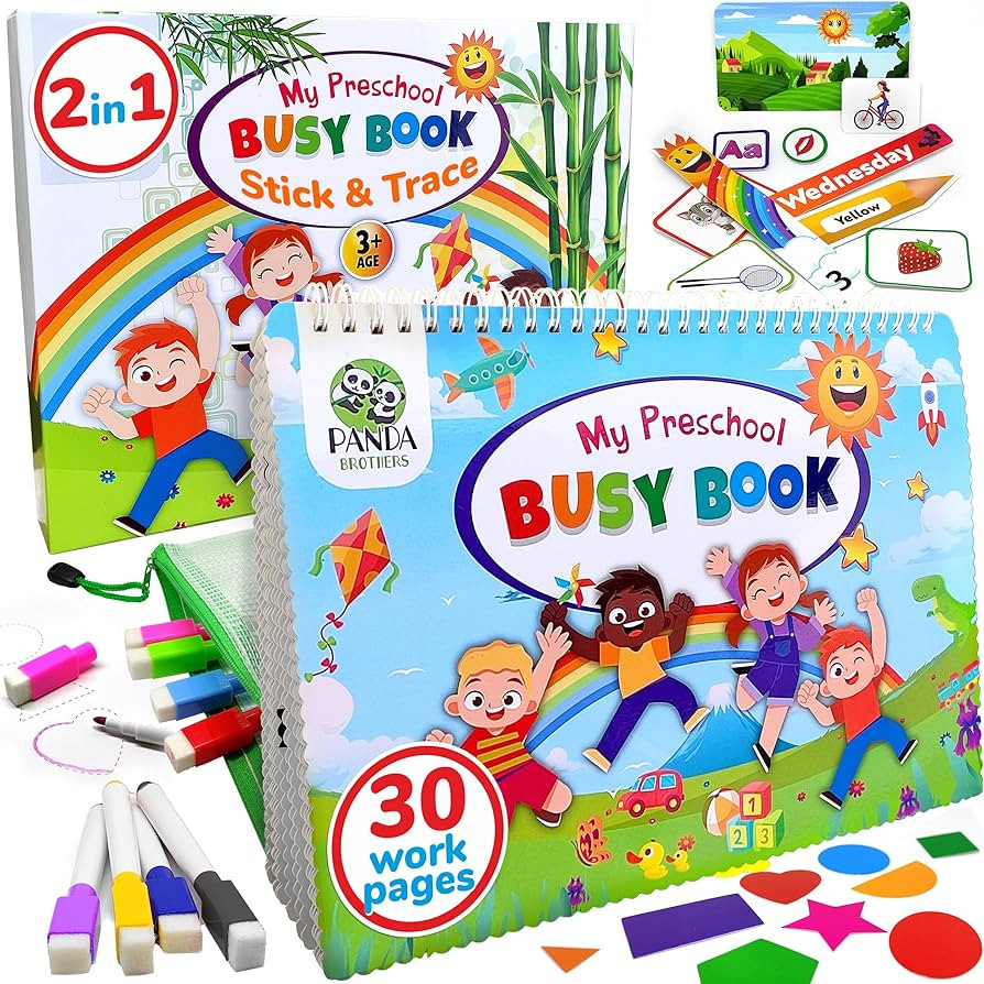 Panda Brothers Toddler Busy Book, Montessori Toys for 3 4 5 Years, Preschool Learning Activities,... | Amazon (US)