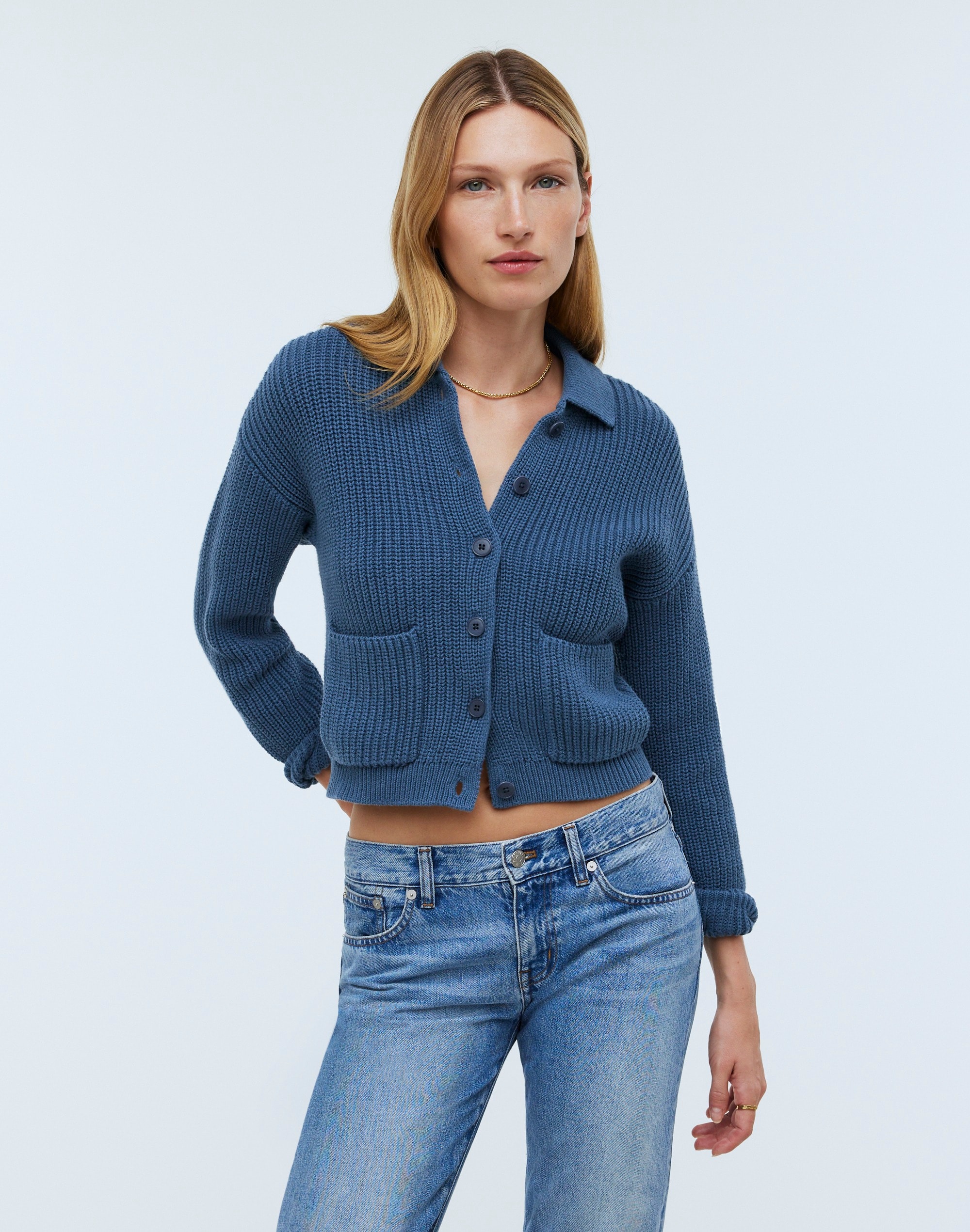 Ribbed Polo Cardigan Sweater | Madewell