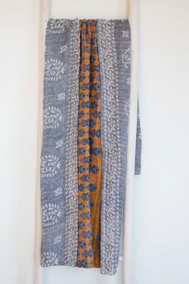 Roan Iris One-of-a-kind Kantha Quilted Throw Blanket No. 07465 | Anthropologie (US)