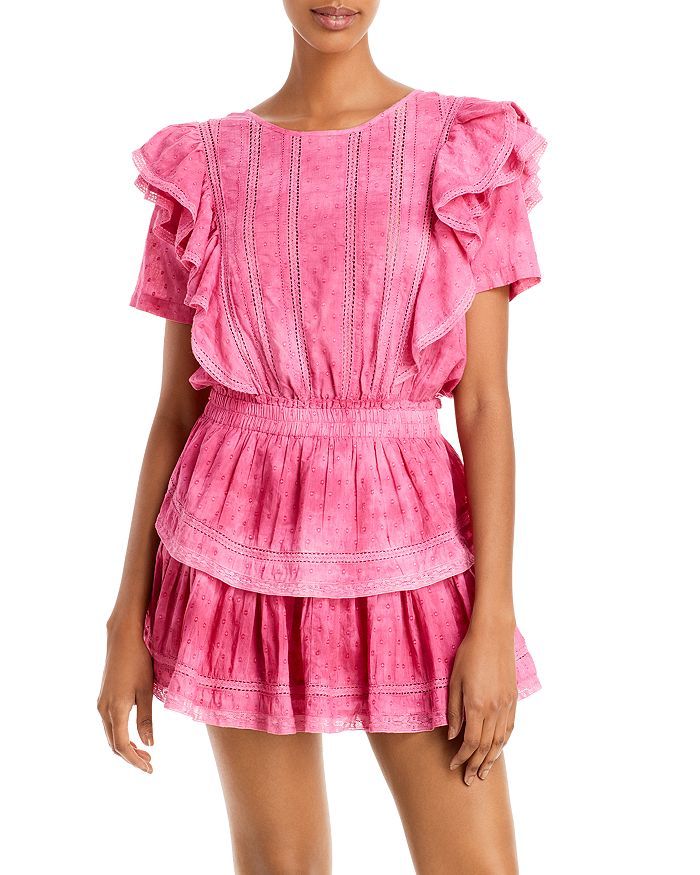 LoveShackFancy Natasha Ruffled Sleeve Tie Dye Mini Dress Women - Bloomingdale's | Bloomingdale's (US)