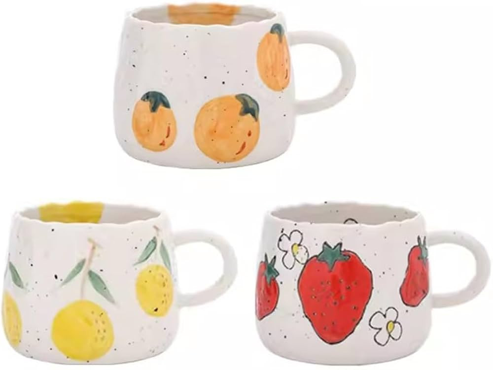 coffee cups, 10.5oz Coffee Cup, With Handle Ceramic Mug Breakfast Cup, Suitable For Latte America... | Amazon (US)