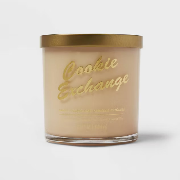 15.1oz Lidded Glass Jar 3-Wick Candle Color Spray with Frag Label Gold Decal - Opalhouse™ | Target