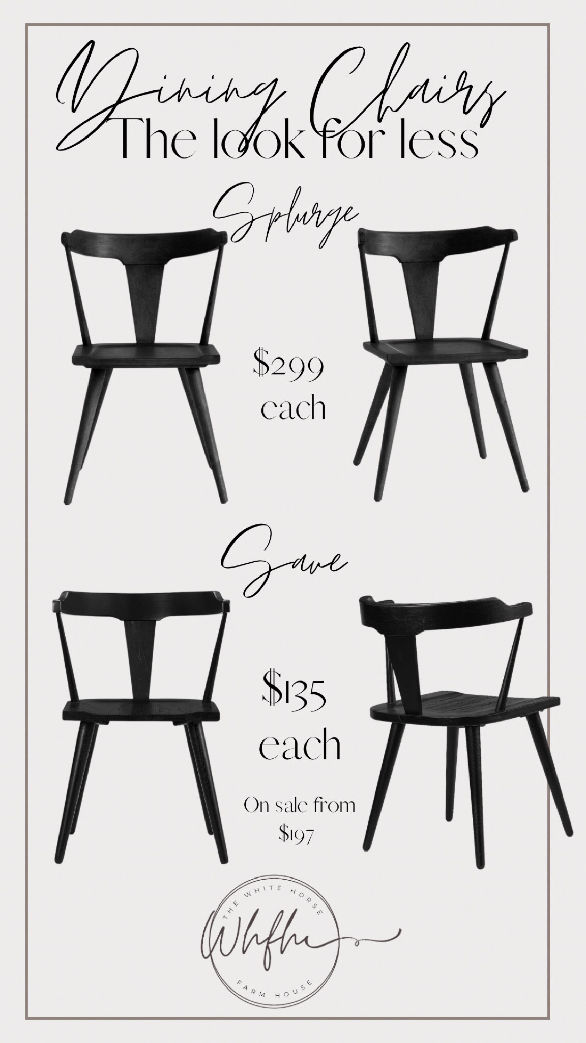 Splurge or Save: Dining Chairs!!! 

Dupes for my Pottery Barn dining chairs.  I absolutely love my chairs but have been searching for a cheaper option since before I pulled the trigger on my chairs.  I need 4 more to complete my table and these look like the much better option! 

#diningchairs #diningroom #diningfurniture #salealert #dupe

#LTKhome #LTKFind #LTKfamily
