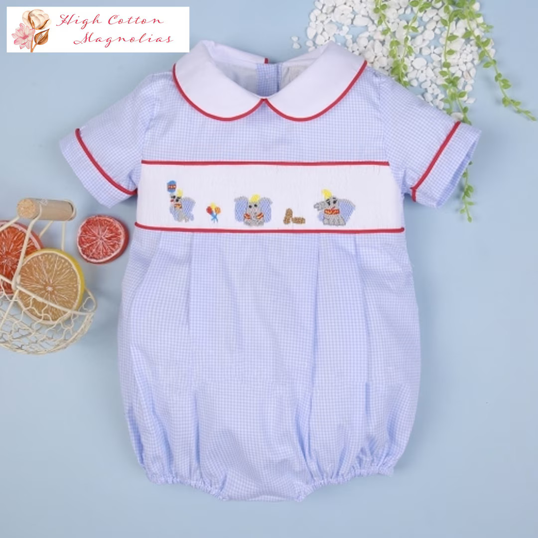 When I See an ELEPHANT Fly Dumbo-inspired Hand-smocked Boy - Etsy | Etsy (US)