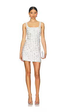 SIMKHAI Ziva Embellished Mini Dress in White Multi from Revolve.com | Revolve Clothing (Global)