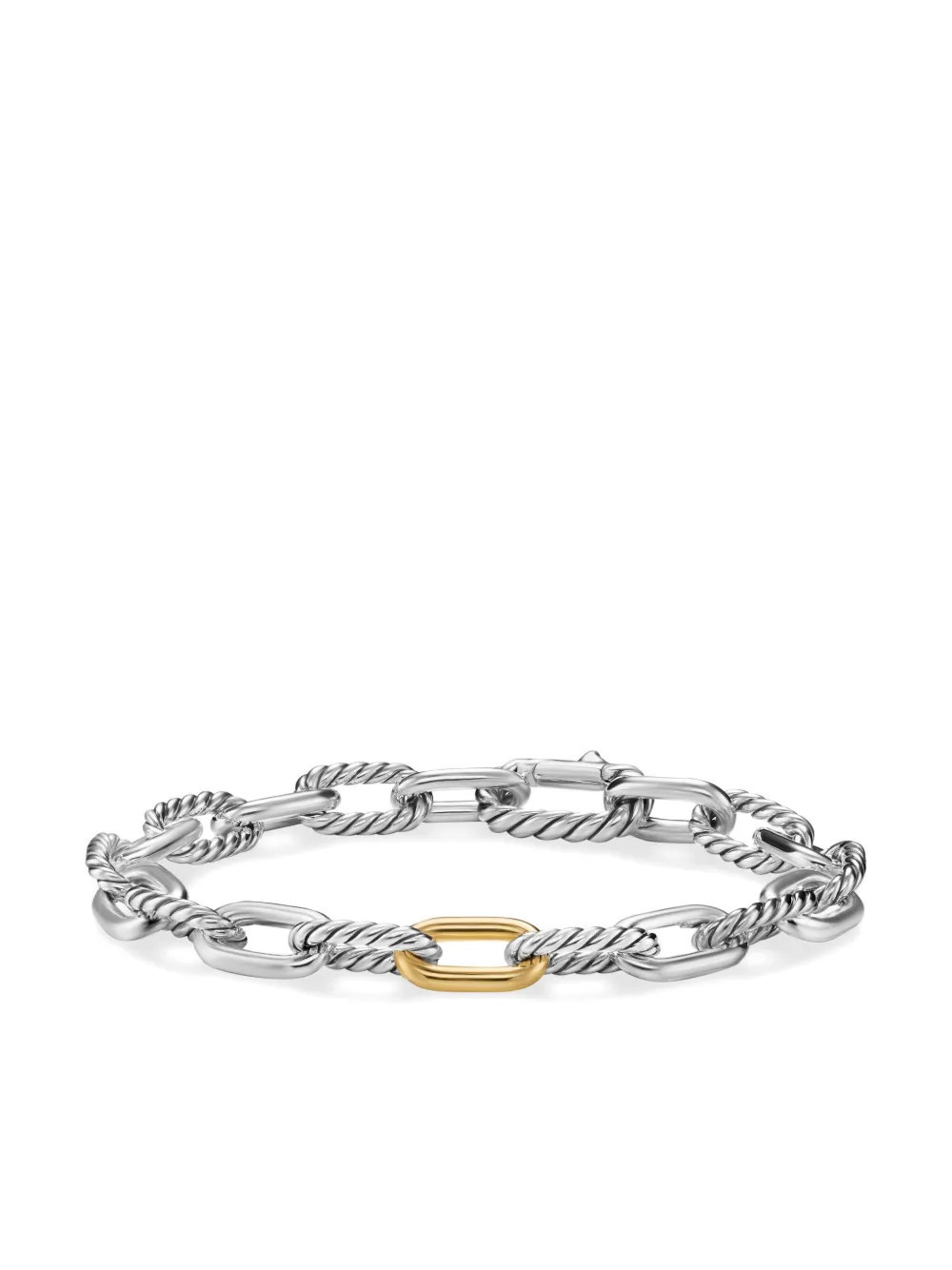 David Yurman 18kt yellow gold and sterling silver DY Madison® chain bracelet | Farfetch Global