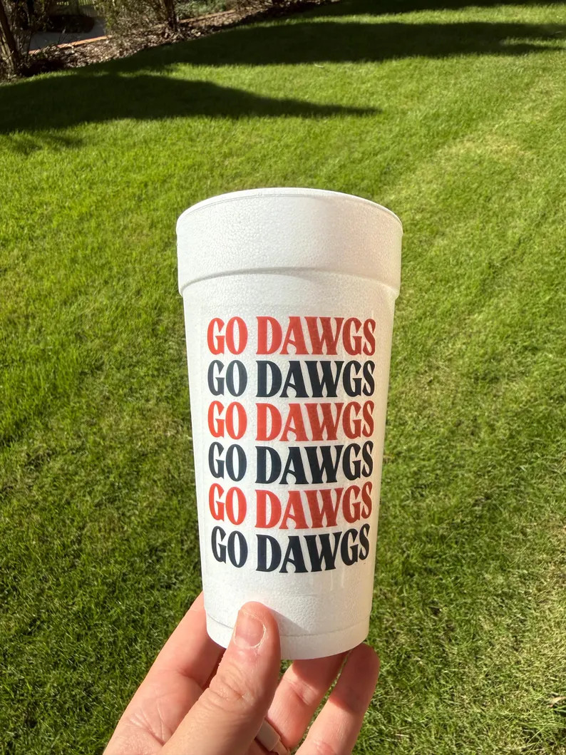 Go Dawgs Foam Cups | Georgia Football Tailgate Party Supplies | Etsy (Global)