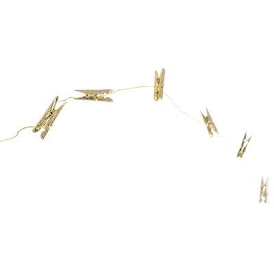 Fairy with Photo Clips Brass LED String Lights White - Room Essentials™ | Target