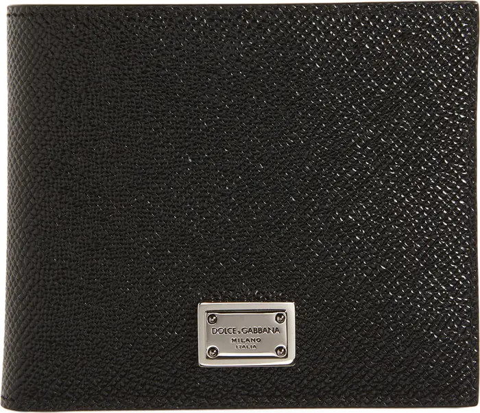 Logo Plaque Leather Bifold Wallet | Nordstrom