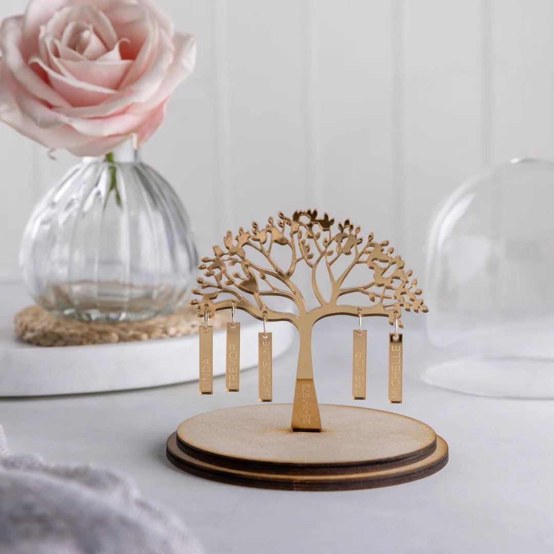 Personalised Family Tree Dome Decoration for Her Personalised - Etsy | Etsy (US)