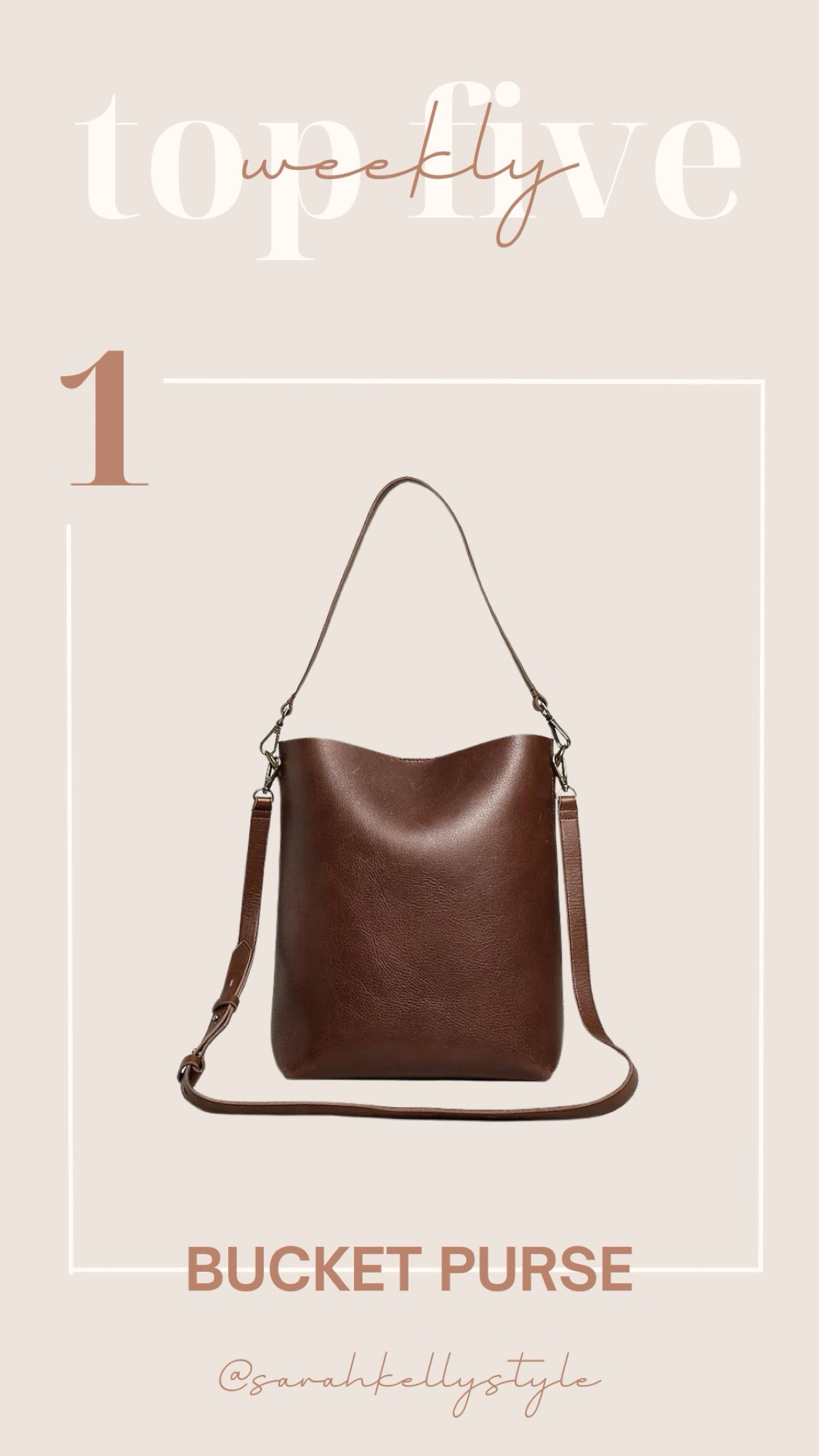 Weekly top five, bucket purse 

#LTKstyletip #LTKSeasonal #LTKover40