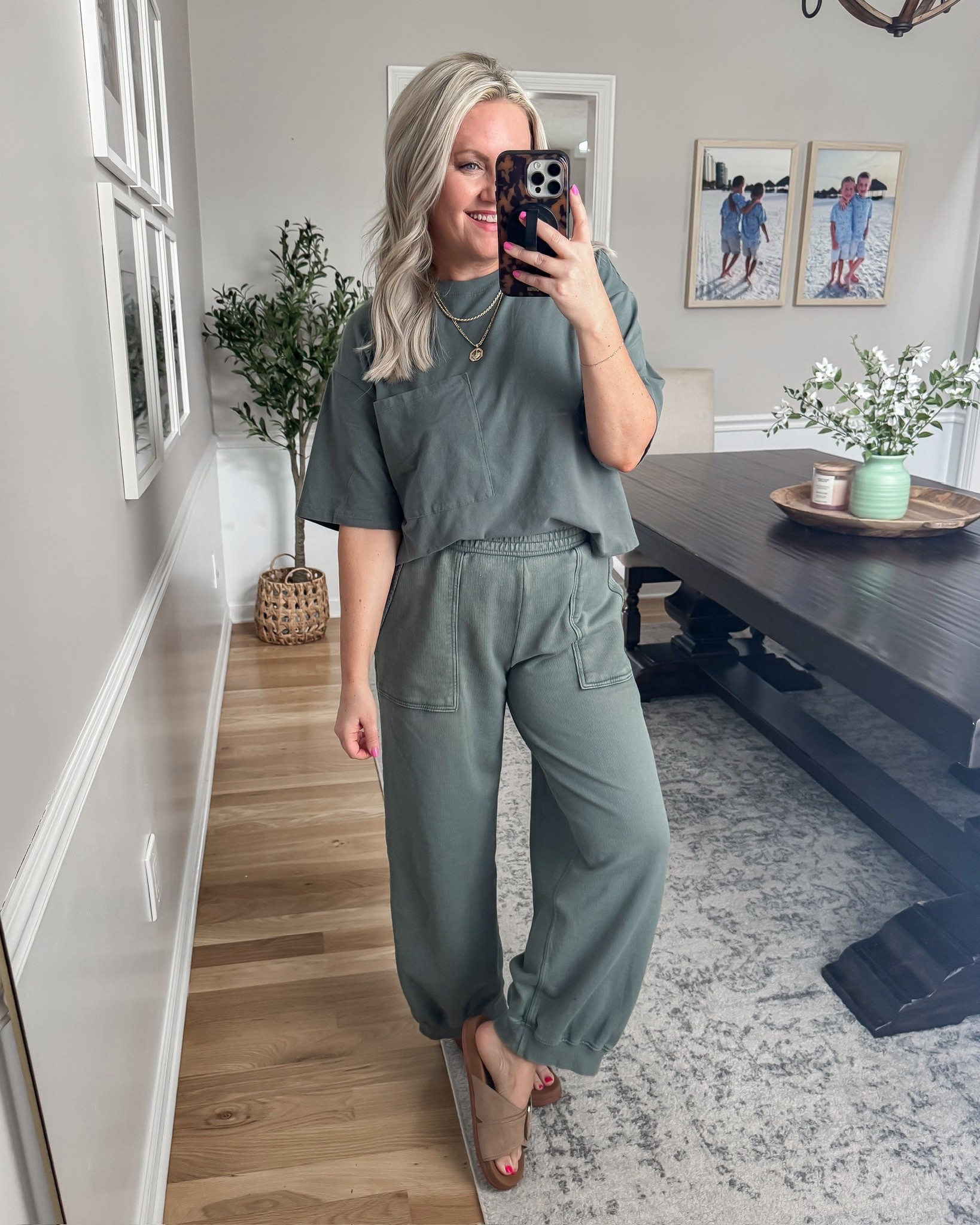 BEST SELLER! This set is my kind of everyday easy 💚 The relaxed tee and jogger combo is so comfy but still looks put together. Perfect for errands, travel days, or just a cute casual moment.

matching set lounge set casual outfit comfy style everyday outfit travel outfit athleisure look relaxed fit easy outfit neutral style spring outfit lovelylifestyling 

#LTKootd #LTKOver40 #LTKTravel