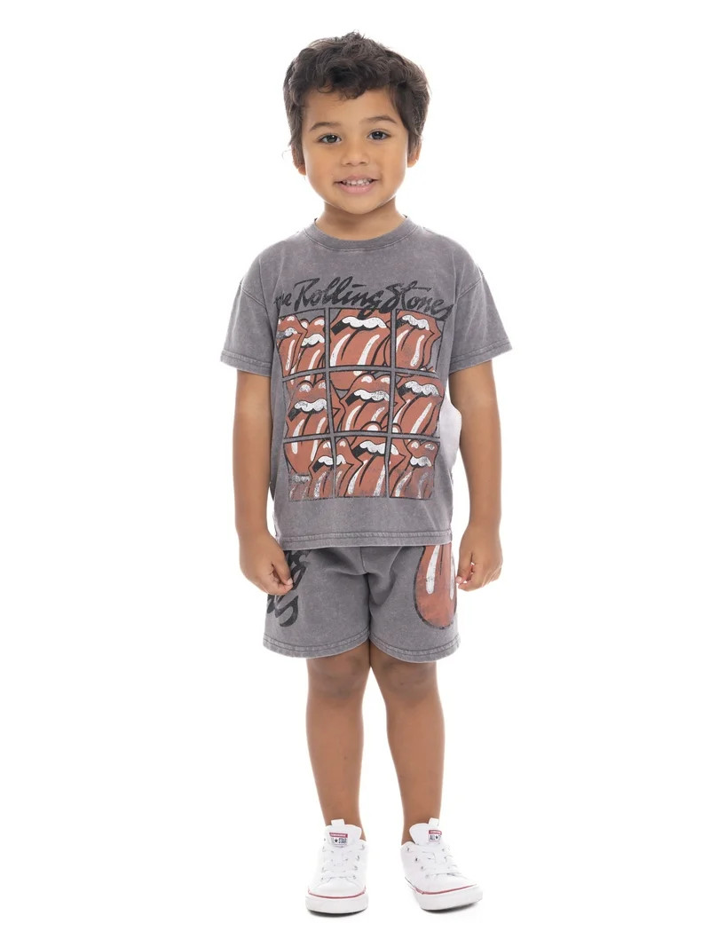 Rolling Stones Toddler Graphic Tee and Shorts Set, 2-Piece, Sizes 12M-5T | Walmart (US)