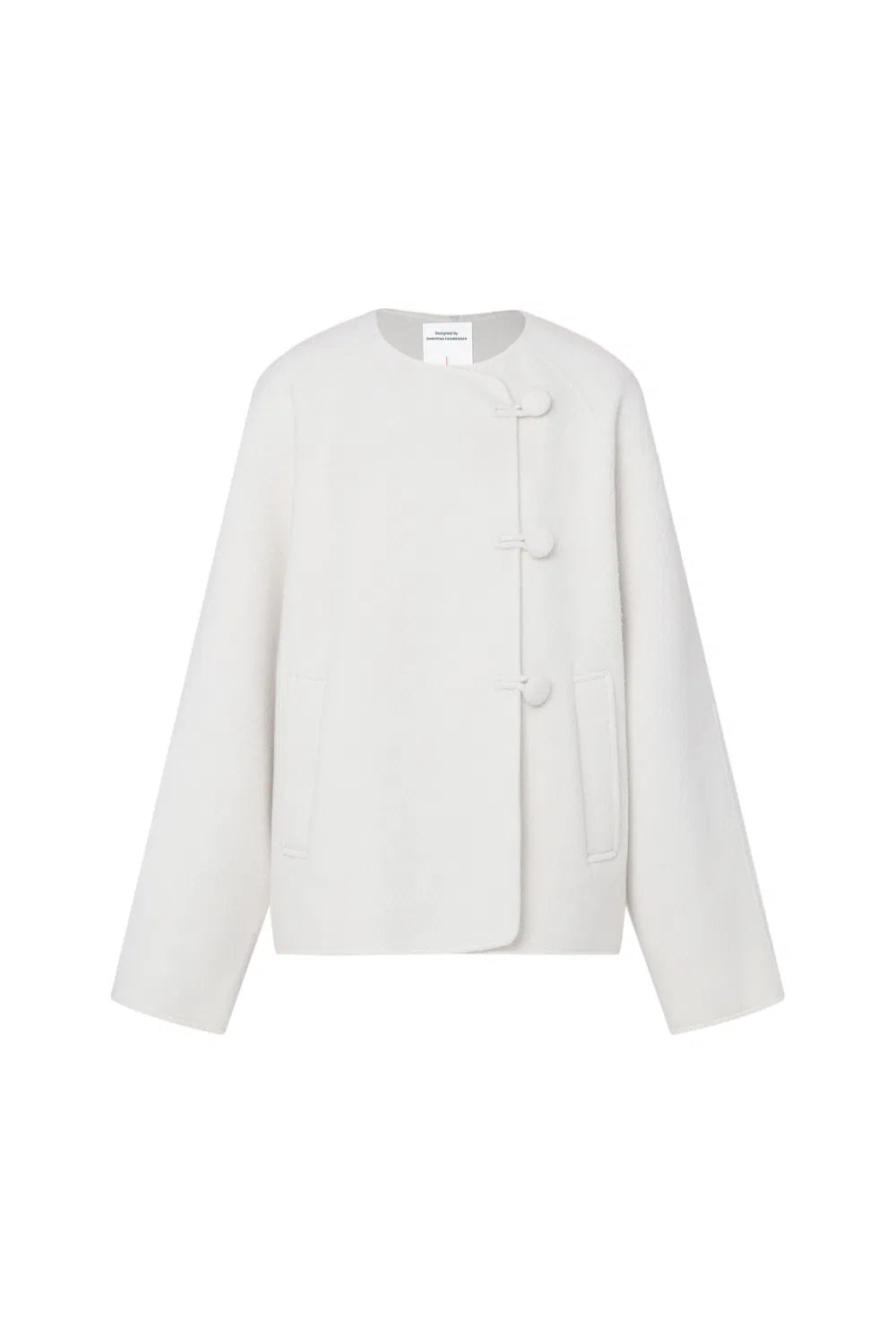 Alina Hand Rolled Buttons Wool Jacket in Australian Merino Twill | Fabrique