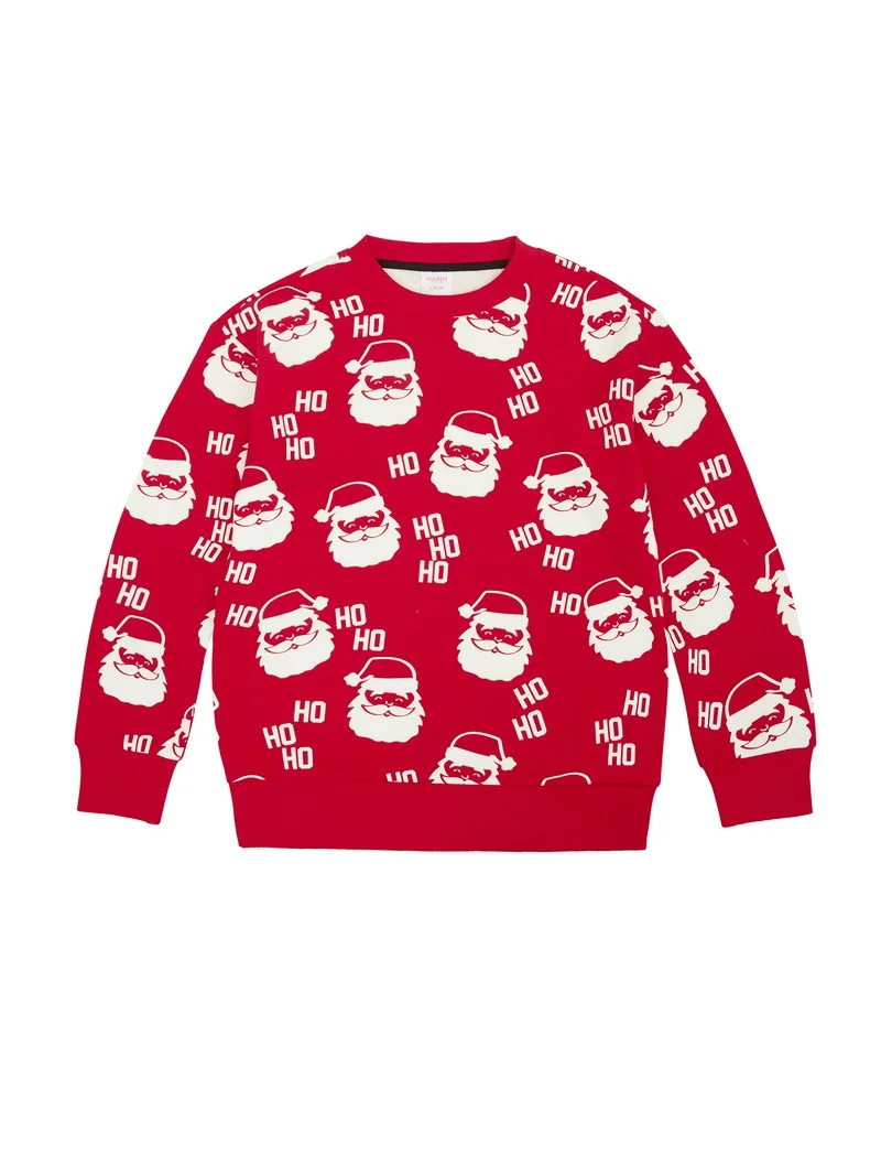 Holiday Time Boys Christmas Sweatshirt, Sizes 4-18 & Plus | Walmart (US)
