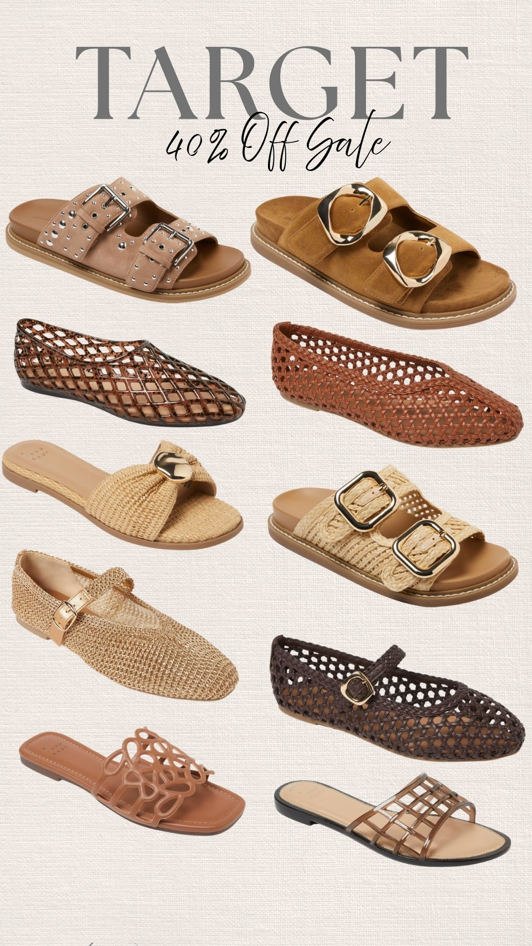Target 40% off women’s shoes

#LTKSaleAlert