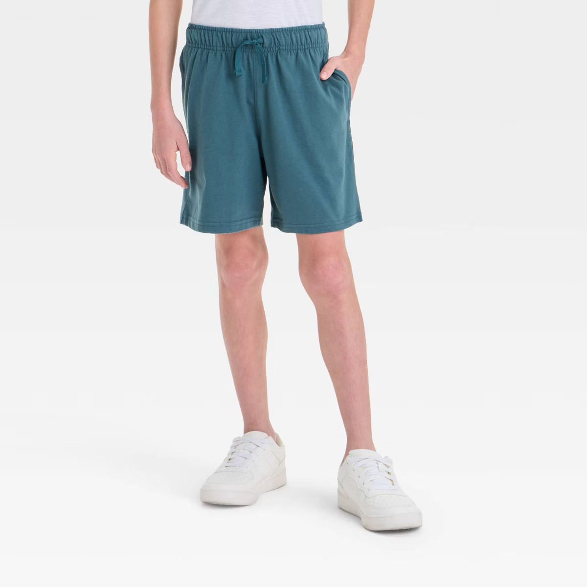 Boys' Above the Knee Pull-On Shorts - Cat & Jack™ Dark Teal Green XS | Target