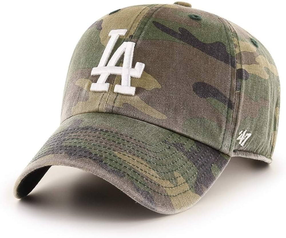 '47 MLB Camo Clean Up Adjustable Hat, Adult One Size Fits All (Los Angeles Dodgers Camo) | Amazon (US)