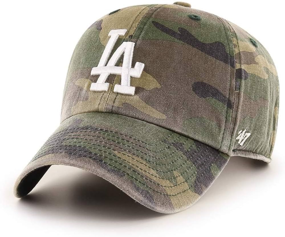 '47 MLB Camo Clean Up Adjustable Hat, Adult One Size Fits All (Los Angeles Dodgers Camo) | Amazon (US)