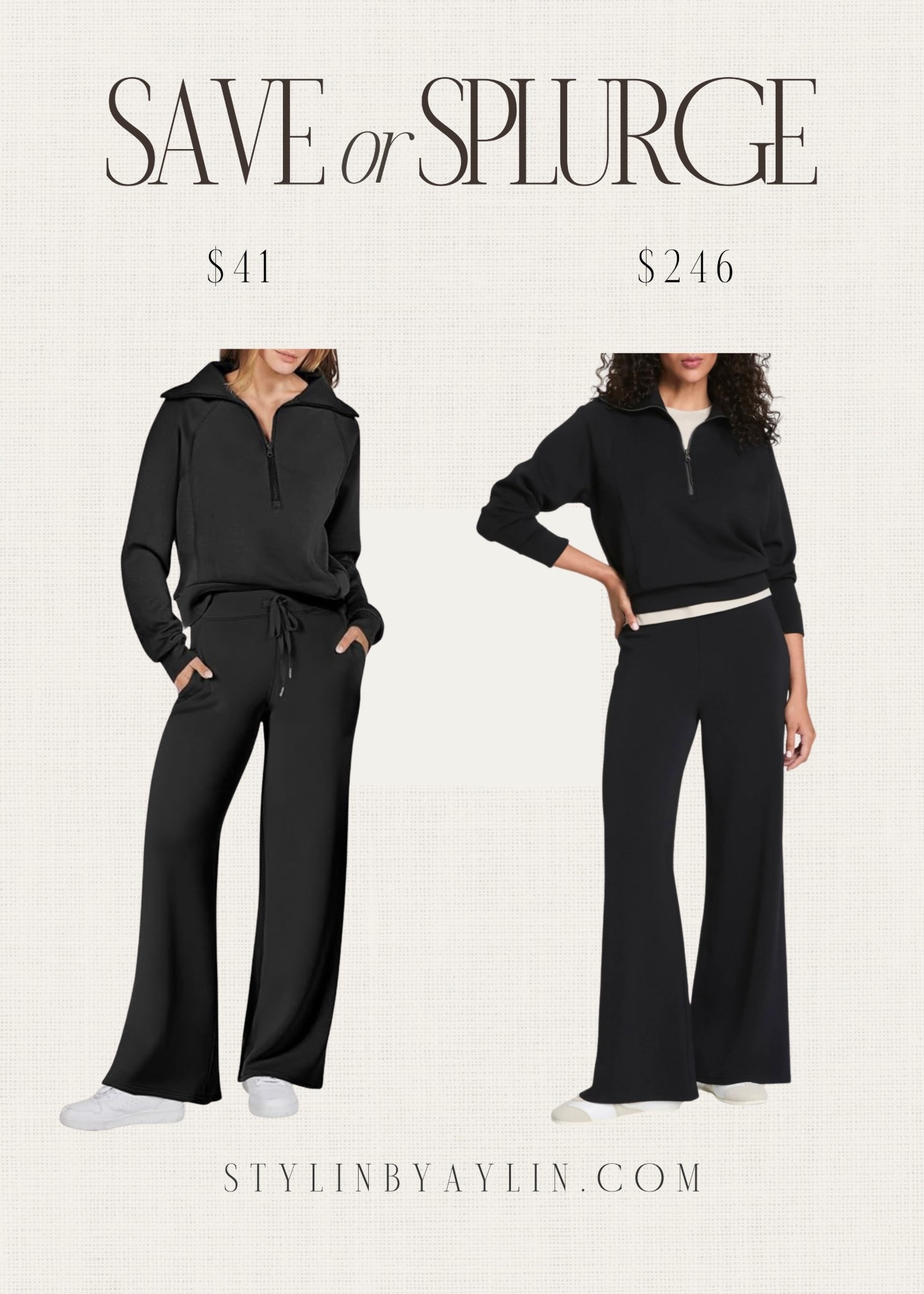 Save or Splurge! 🙌🏼 Love both of these options. They come in many color options and are such a soft cozy material. #stylinbyaylin