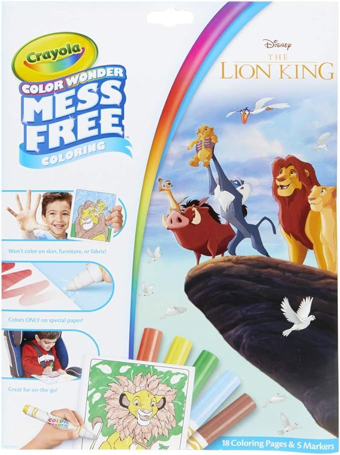 Crayola Lion King Pages & Markers Color Wonder Pad and Markers, 23 Piece Set, Multicolor | Amazon (US)