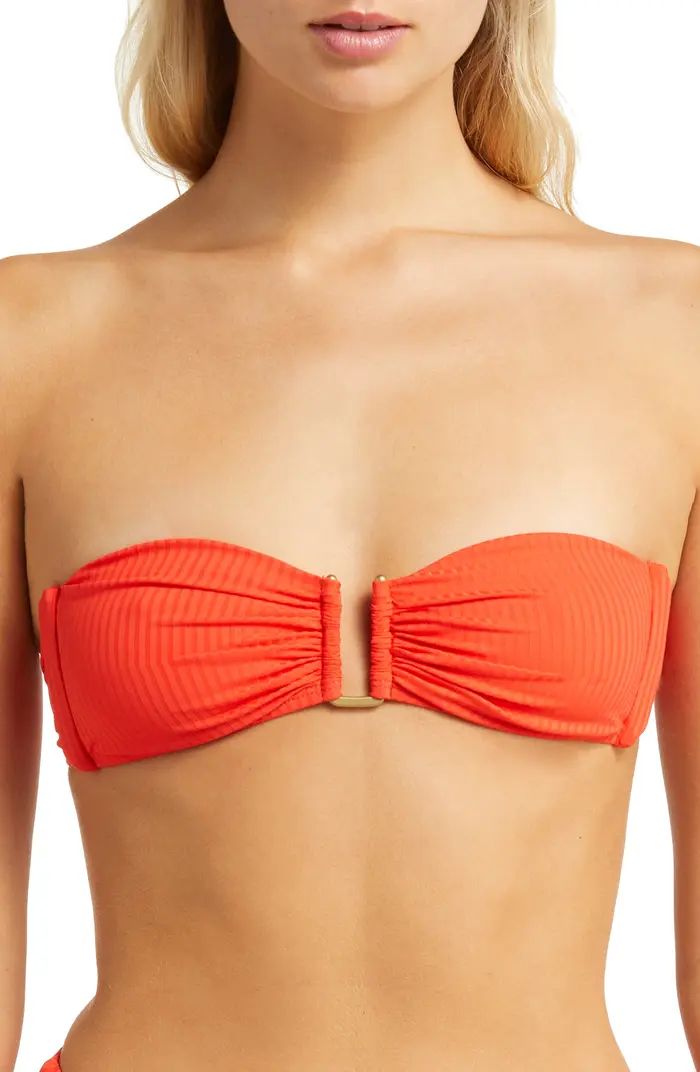 Vitamin A® Astrid Strapless Bandeau Bikini Top | Orange Bikini Orange Swimsuit Orange Bathing Suit | Nordstrom