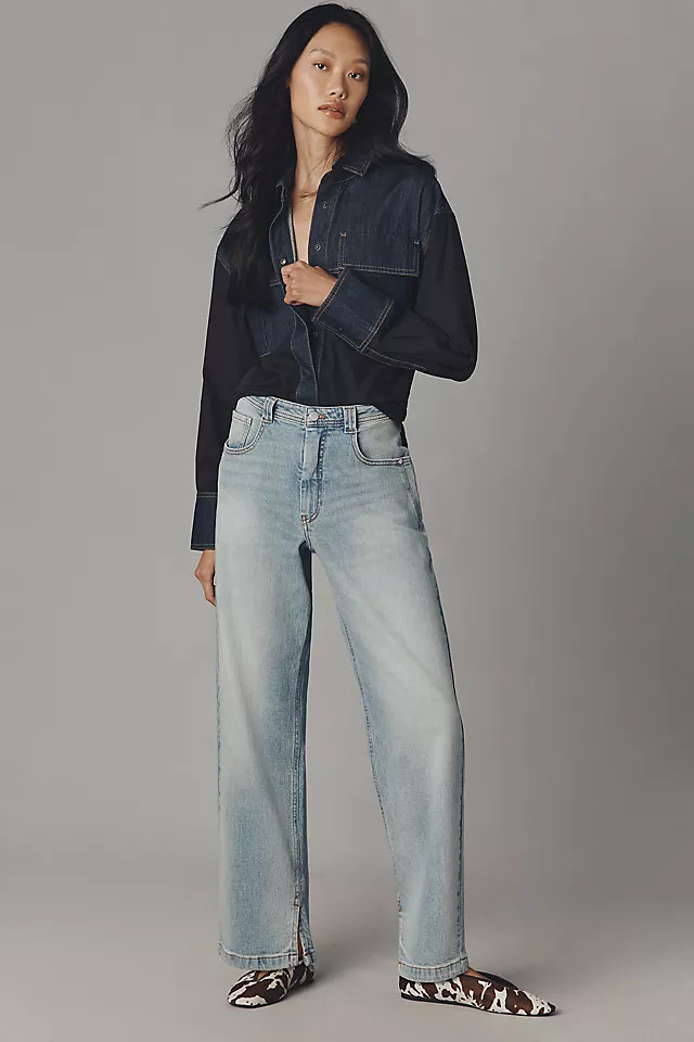 Jules Mid Rise Relaxed Straight Leg Jeans | Anthropologie (US)