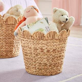 StyleWell Kids Scalloped Wicker Storage Baskets (Set of 2) FEH2111-05 - The Home Depot | The Home Depot