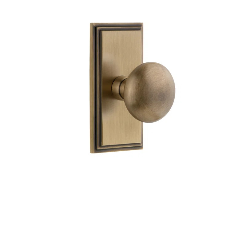 Grandeur Carré Plate Privacy with Fifth Avenue Door Knob | Perigold