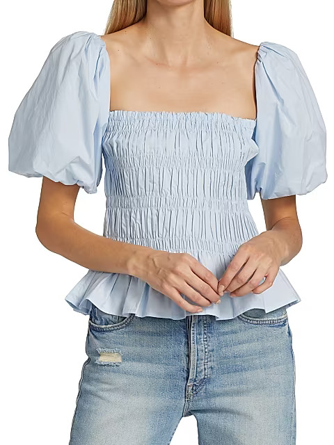 Savina Puff-Sleeve Top | Saks Fifth Avenue