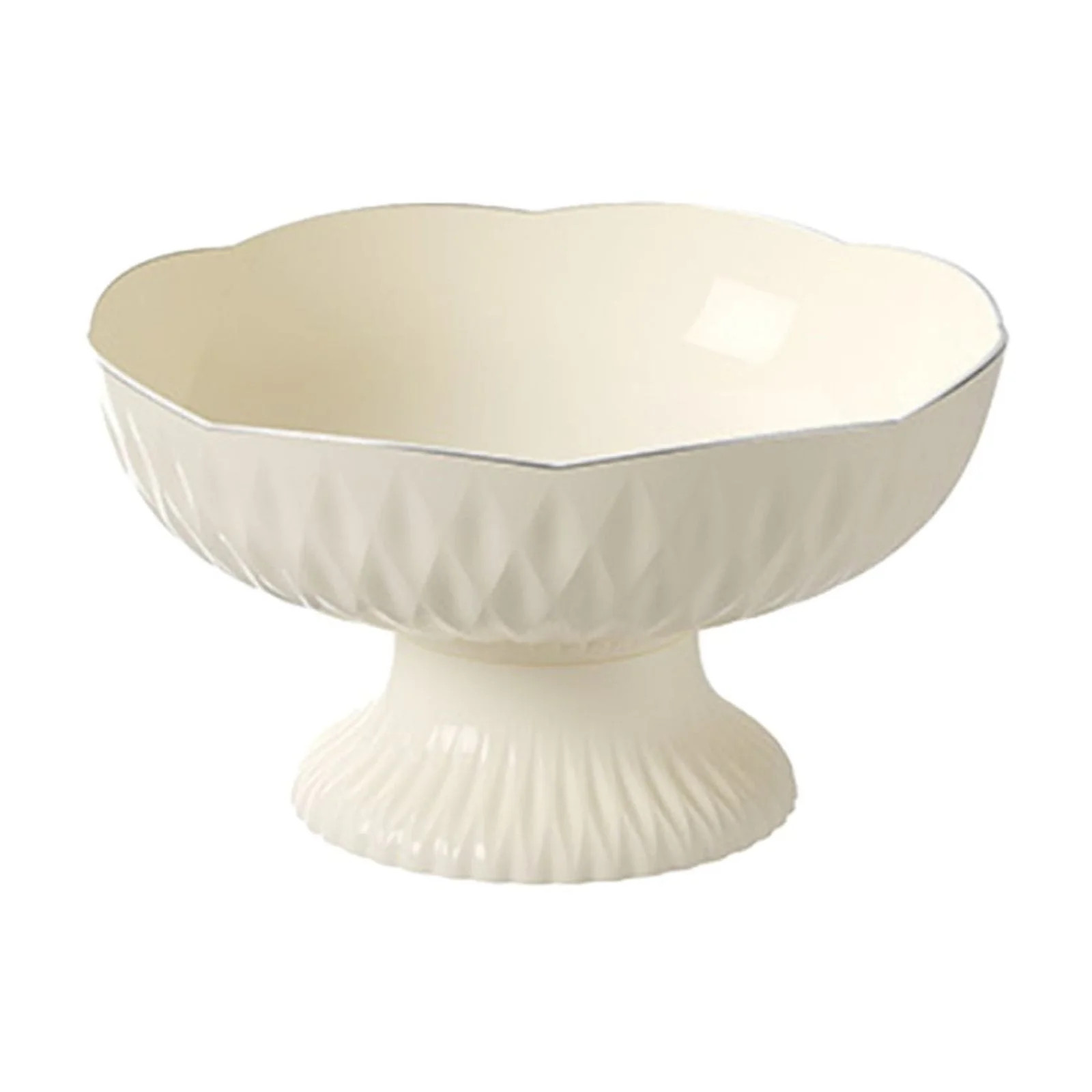 Luoshdecor Plastic Fruit Bowl,Round Pedestal Decorative Bowl for Home Decor,Clear Storage Basket ... | Walmart (US)