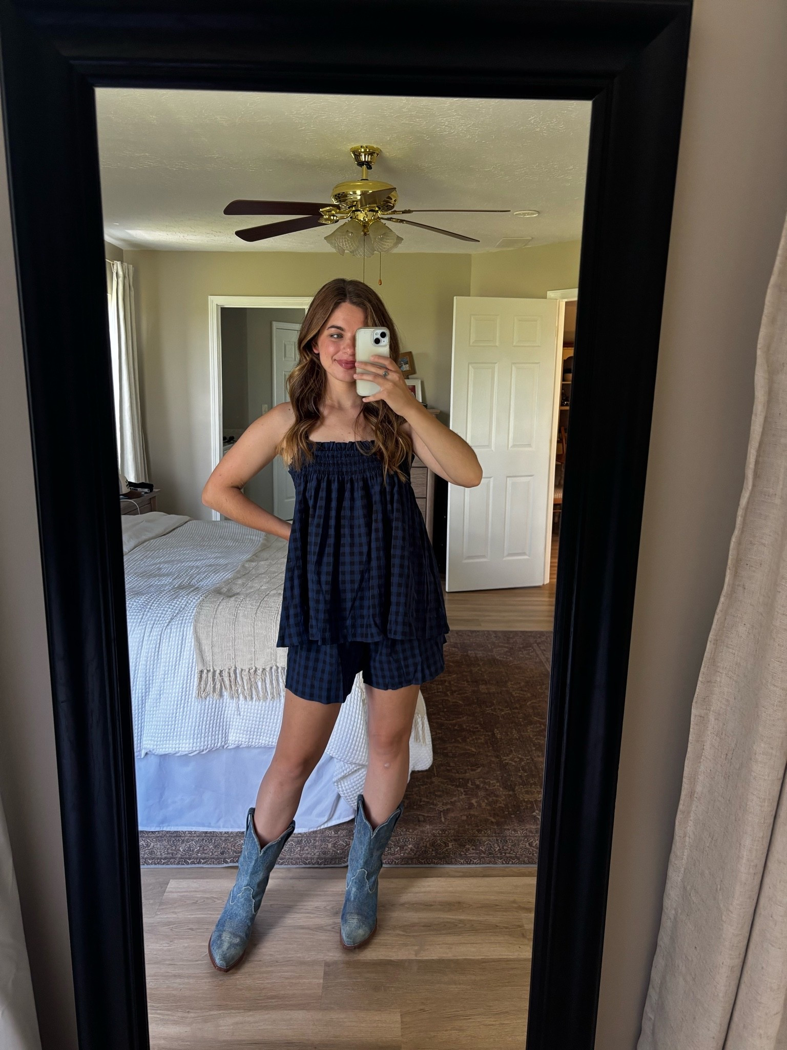 Actually ordered this in red and white a month ago for Memorial Day and the blue and black just showed up hahah but it’s too comfy and cute to exchange! Going to reach out for the correct color way though for 4th of July!

#LTKgrwm #LTKootd #LTKmomlife