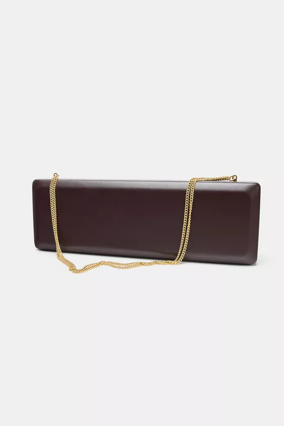 RIGID RECTANGULAR CLUTCH BAG | Zara UK