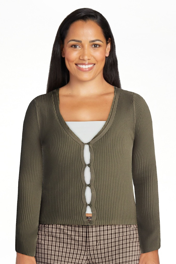 No Boundaries Lace Trim Cardigan, Women's XXS-XXL | Walmart (US)