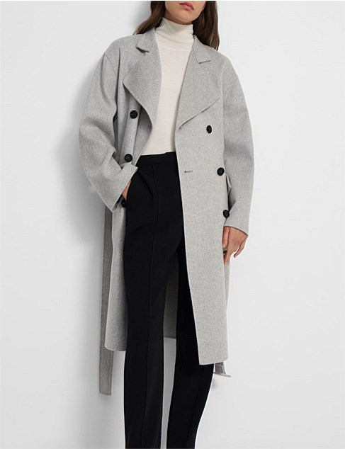Theory Trench Coat In Double-face Wool-cashmere | David Jones | David Jones (Australia & New Zealand)