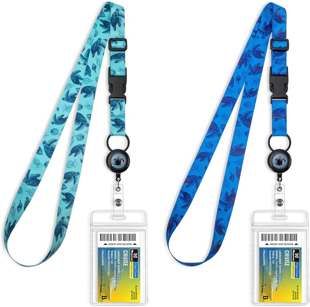 MNGARISTA Cruise Lanyards, Adjustable Lanyard with Retractable Reel, Waterproof ID Badge Holder f... | Amazon (US)
