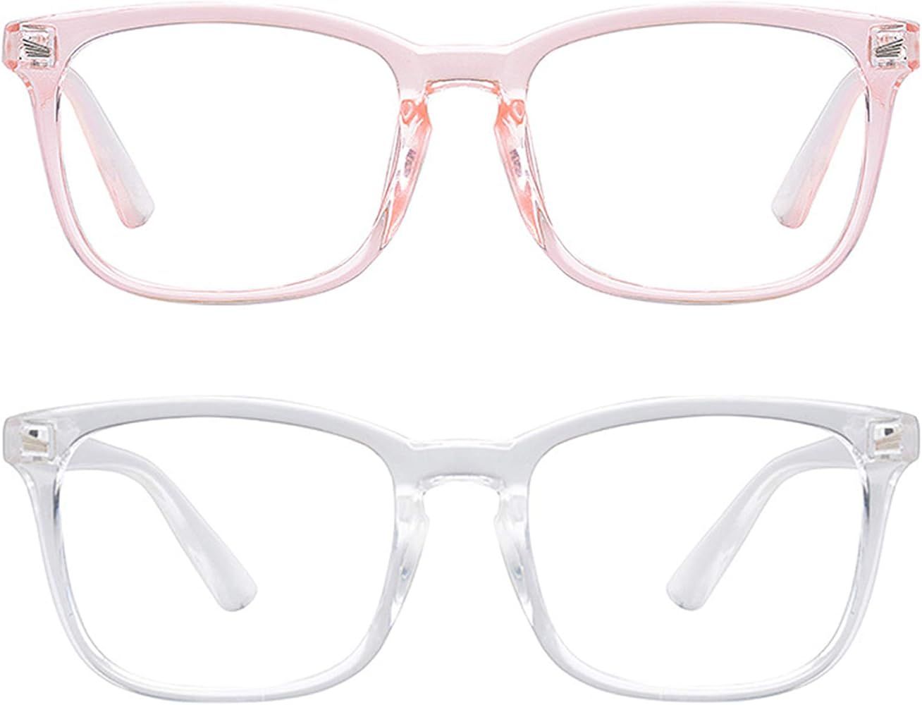 Amazon.com: Unisex Blue Light Blocking Glasses Blue Filter Computer Glasses (Anti Eye Eyestrain) ... | Amazon (US)
