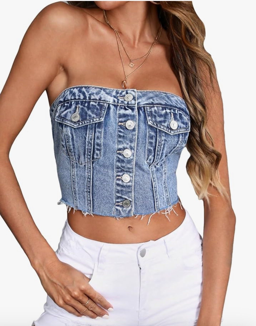 Jean Top 

#LTKFindsUnder100 #LTKBeauty #LTKFestival