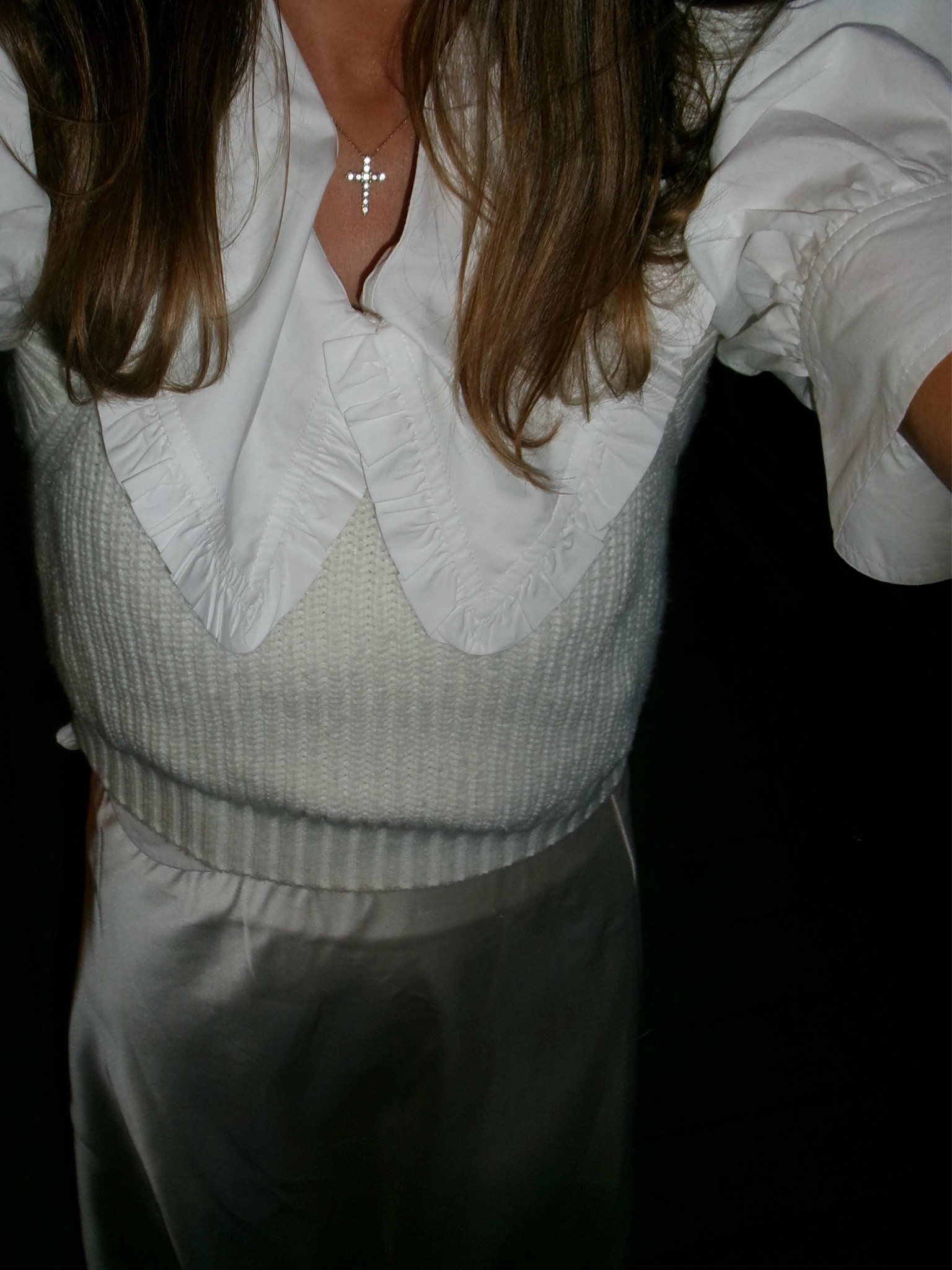 Thanksgiving OOTD 🤎
Top is Ganni - exact 
Sweater is H&M - tagged similar 
Skirt is Amazon - exact 
Shoes (not pictured) are form Revolve - exact 

#LTKSeasonal #LTKStyleTip #LTKHoliday