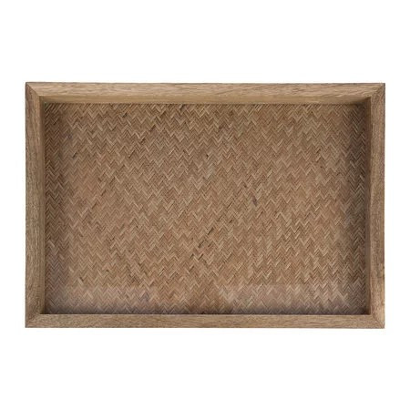 Woven Base Wooden Tray | Amara (UK)
